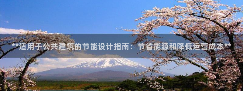 e尊国际-e尊国际官网：**适用于公共建筑的节能设计指南：节省能源和降低运营成本**